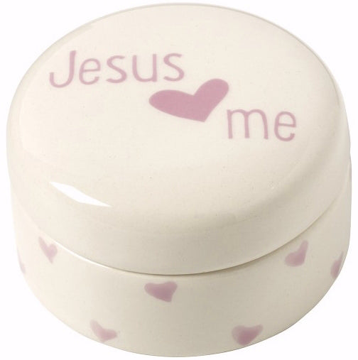 Trinket Box-Jesus Loves Me-Girl (1.5" High)