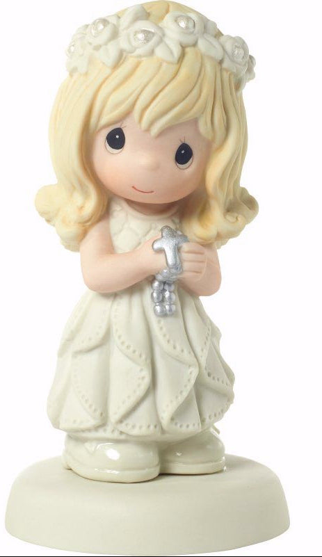 Figurine-Communion/Blonde Girl-May His Light Shine (5.25")