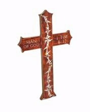 Wall Cross-Thorn Cross-Man Of God (11.75" x 17.75"