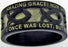 Ring- Black Stainless Steel-Amazing Grace-Icthus-Style 394-Size 8