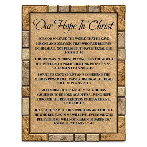 Plaque-Word Study-Our Hope In Christ (#45030)