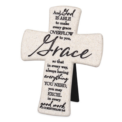 Desktop Cross-Scripture Stone-Grace (#11348)
