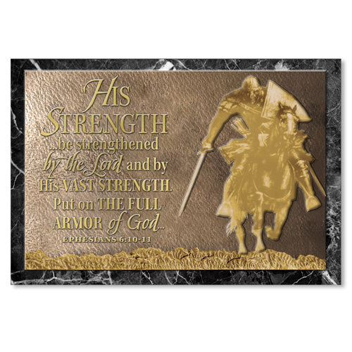Plaque-Sculpture-Moments of Faith-Rectangle-Gold-Strength (#20703)