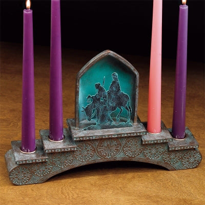 Advent Wreath-Journey To Bethlehem w/Candles (Metal)