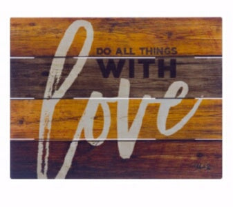 Rustic Pallet Art-Do All Things In Love (9 x 12)