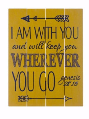Rustic Pallet Art-I Am With You (9 x 12)