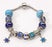Assorted Beads w/2 Star Of David Charms Bracelet