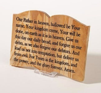 Plaque-The Lord's Prayer-Olivewood