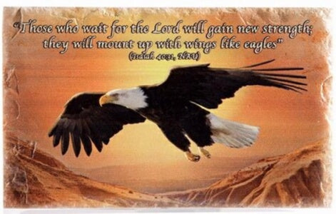 Desktop-On Eagles Wings Stone (Isaiah 40:31) In Gi