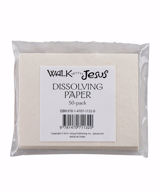 Walk With Jesus-Water Dissolving Paper (Pack Of 25) (Pkg-25)