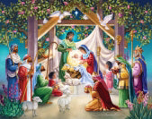Large Advent Calendar-Magi At The Manger (11 x 14)