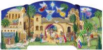 Free Standing Advent Calendar-Bethlehem Nativity (18 x 8.75)