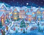 Jigsaw Puzzle-Holiday Square Village (1000 Pieces)