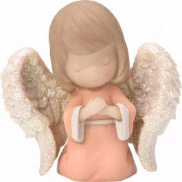Figurine-Hands On Heart Angel