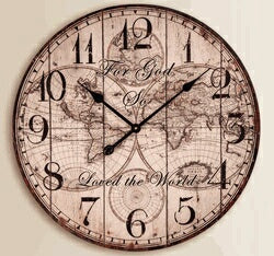 Wall Clock-For God So Loved The World (23.5 x 23.5