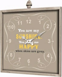 Wall Clock-You Are My Sunshine (15.75 x 17.75)