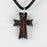 Angled Cross w/24" Chain-Wood (Adjustable Necklace