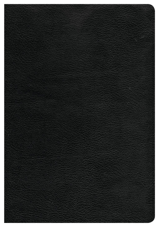 CSB Giant Print Reference Bible-Black Genuine Leather Indexed