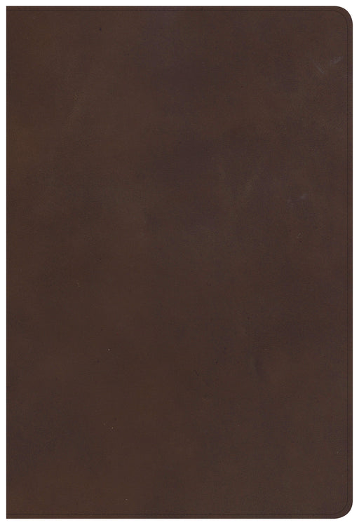 CSB Single-Column Personal Size Bible-Brown Genuine Leather