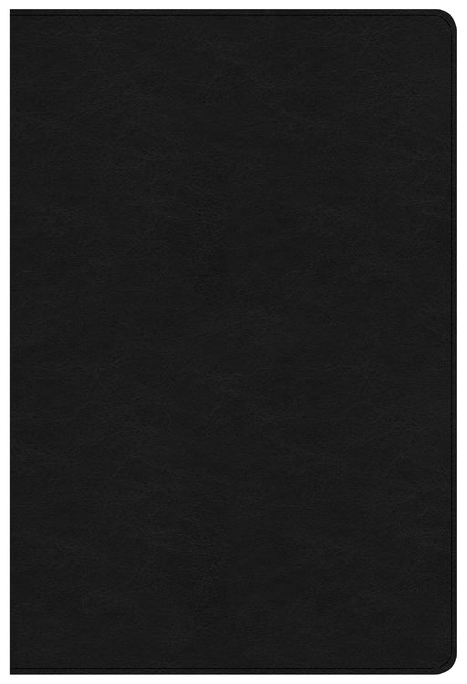 NKJV Large Print Ultrathin Reference Bible-Premium Black Genuine Leather Indexed (Jun)