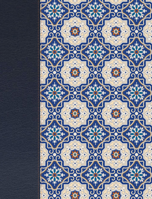 Span-RVR 1960 Large Print Notetaking Bible-Blue Pattern Cloth Over Board