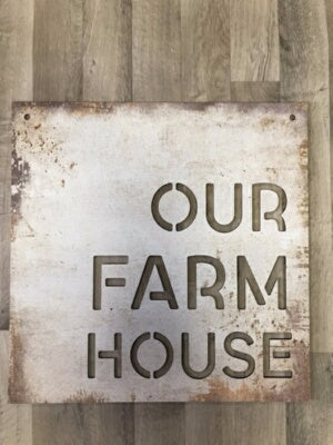 Silhouette Sign-Our Farm House (23.75 x 23.75)