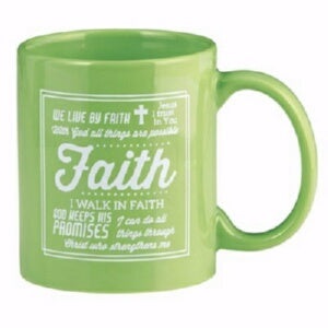 Mug-Faith-Kiwi Green W/Gift Box (11 Oz)