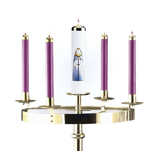 Advent Wreath-Traditional Head Only w/Bright Finished Ring (RW 985)