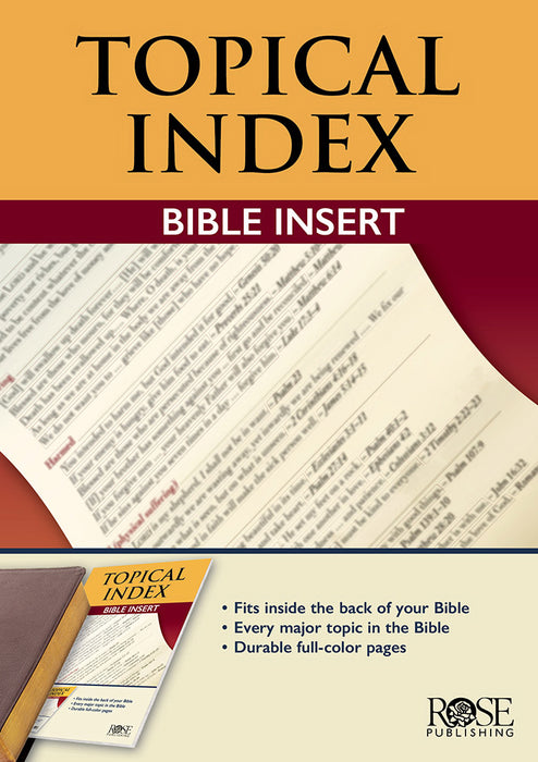Topical Bible Index Insert