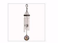 Wind Chime-Stained Glass-Cross/Floral (21")