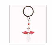 Keychain-Prism Drop-Mini Angel-Red (5")