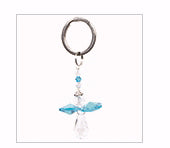 Keychain-Prism Drop-Mini Angel-Aqua (5")