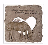 Memorial Stone-Devoted Angels-Horse (9.5")