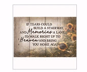 Sign Insert-Bereavement-Tears (6.5" x 10.5")