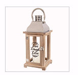 Lantern-Live, Laugh, Love w/LED Candle & Timer (14.25 x 5.5 x 5.5)