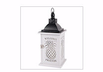 Lantern-Welcome Friends w/LED Candle & Timer (13.75 x 5.5 x 5.5)