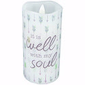 Candle-Flameless Flicker-Soul w/Timer-Vanilla (6" x 3")