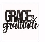 Metal Cut Out Wall Decor-Grace & Gratitude (10 x 15)