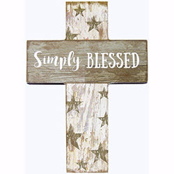Mini Wall Cross-Simply Blessed (5")