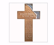 Prayer Cross-Footprints (16")