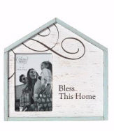 Photo Frame-Bless This Home (Farmhouse Decor) (Holds 4 x 6)