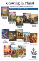 Growing In Christ Sunday School: Bible Story Poster Set (OT1) (Set Of 13) (#444108)