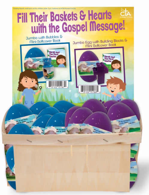 Jumbo Gospel Easter Egg-Display/36  (Pkg-36)