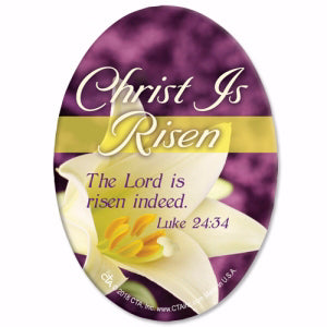 Christ Is Risen Oval Magnet
