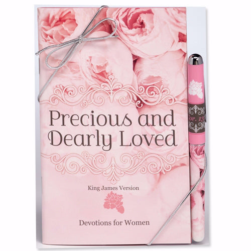 Gift Set-Precious And Dearly Loved Devotion Book & Pen (2 Cor 13:11 KJV)