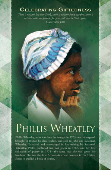 Bulletin-Phillis Wheatley: Celebrating Giftedness (Black History) (Pack Of 100) (Pkg-100)