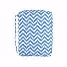 Bible Cover-Embroiderable Chevron-Large-Aqua