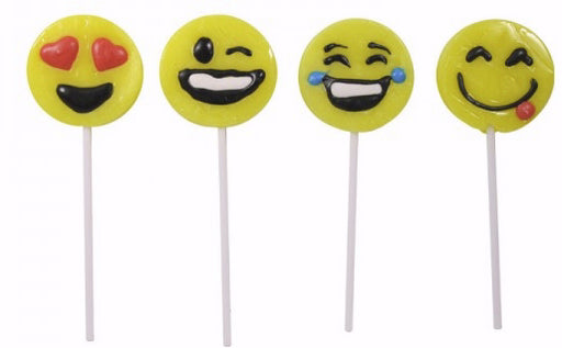 Candy-Assorted Smile Lollipops (Pack Of 12) (Pkg-12)