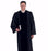 Clergy Robe-Cambridge Pulpit with Velvet Panels-Ivory-Medium Short