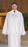 Clergy Robe-Cambridge Pulpit with Jacquard Panels-White-Small Long
